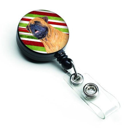 CAROLINES TREASURES Mastiff Candy Cane Holiday Christmas Retractable Badge Reel SS4589BR